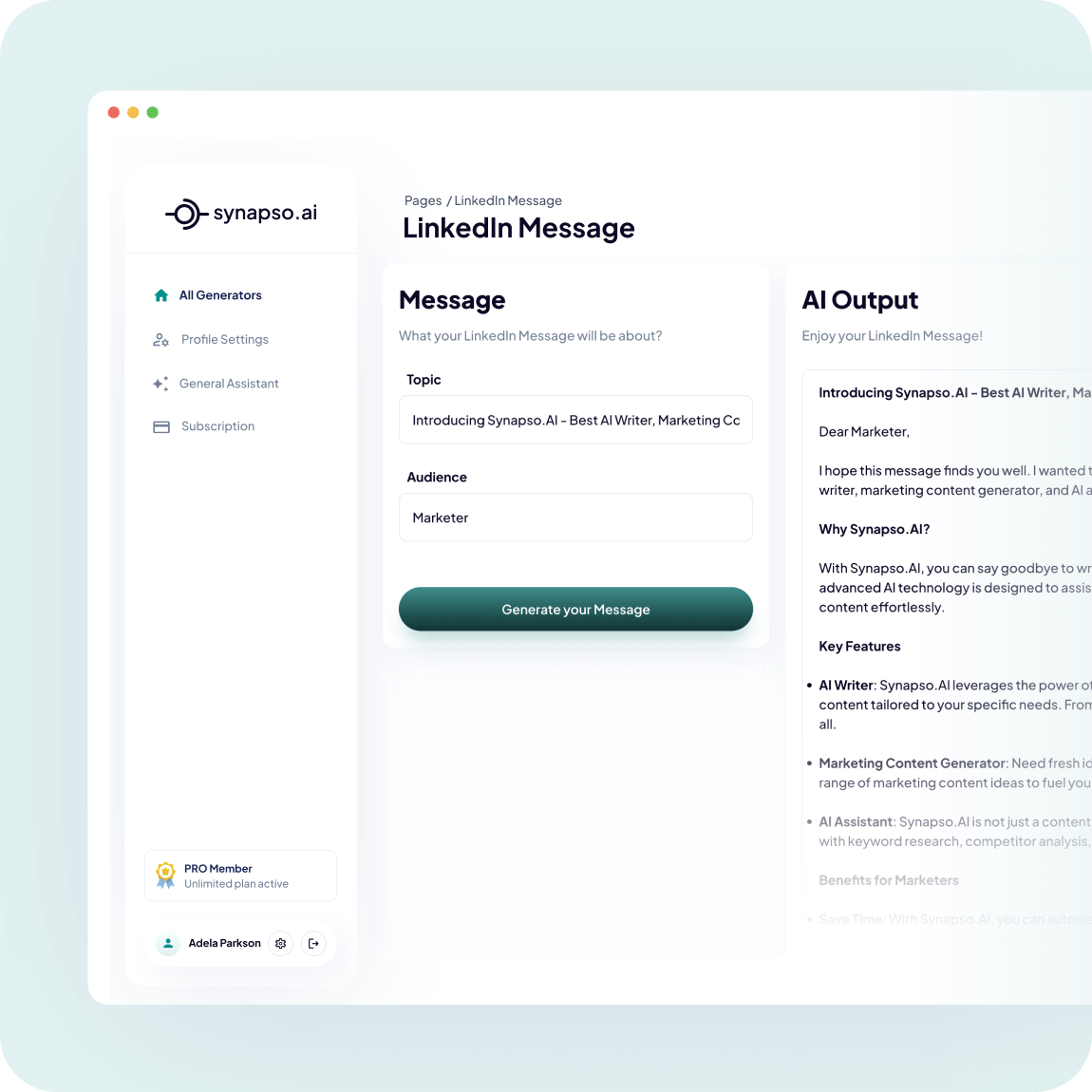 Synapso.AI Features Image - Best Free Copywriting AI Writer, Marketing Content Generator & AI Assistant